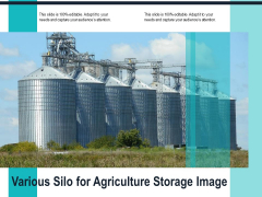 Various Silo For Agriculture Storage Image Ppt PowerPoint Presentation File Demonstration PDF Various Silo For Agriculture Storage Image Ppt PowerPoint Presentation File Demonstration PDF