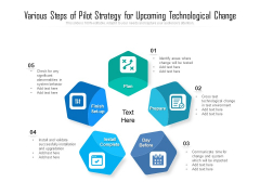 Various Steps Of Pilot Strategy For Upcoming Technological Change Ppt PowerPoint Presentation Infographic Template Example PDF