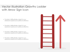 Vector Illustration Growths Ladder With Arrow Sign Icon Ppt PowerPoint Presentation Infographic Template Introduction PDF
