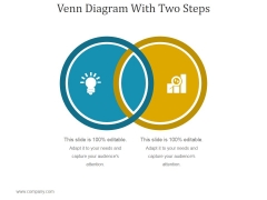 Venn Diagram With Two Steps Ppt PowerPoint Presentation Diagrams