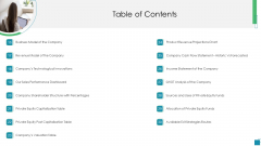 Venture Capital Pitch Decks For Private Companies Table Of Contents Sales Rules PDF Venture Capital Pitch Decks For Private Companies Table Of Contents Sales Rules PDF