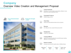 Video Development And Administration Company Overview Video Creation And Management Proposal Elements PDF Video Development And Administration Company Overview Video Creation And Management Proposal Elements PDF
