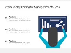 Virtual Reality Training For Managers Vector Icon Ppt PowerPoint Presentation Pictures Inspiration PDF