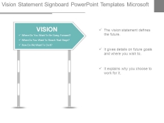Vision Statement Signboard Powerpoint Templates Microsoft