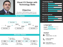 Visual CV Design With Technology Skills Ppt PowerPoint Presentation Pictures Visuals PDF Visual CV Design With Technology Skills Ppt PowerPoint Presentation Pictures Visuals PDF