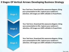 Vertical Arrows Developing Marketing Concepts Ppt Business Plan Cover Page PowerPoint Slides