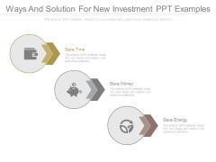 Ways And Solution For New Investment Ppt Examples