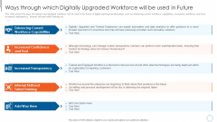 Ways Through Which Digitally Upgraded Workforce Will Be Used In Future Ideas PDF