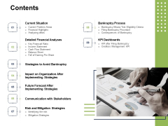 Ways To Bounce Back From Insolvency Contents Ppt Show Design Templates PDF Ways To Bounce Back From Insolvency Contents Ppt Show Design Templates PDF