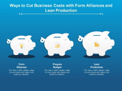 Ways To Cut Business Costs With Form Alliances And Lean Production Ppt PowerPoint Presentation Professional Background Image PDF