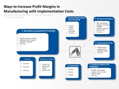 Ways To Increase Profit Margins In Manufacturing With Implementation Costs Ppt PowerPoint Presentation Gallery Sample PDF Ways To Increase Profit Margins In Manufacturing With Implementation Costs Ppt PowerPoint Presentation Gallery Sample PDF