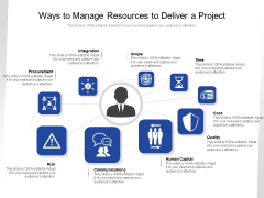 Ways To Manage Resources To Deliver A Project Ppt PowerPoint Presentation Gallery Backgrounds PDF Ways To Manage Resources To Deliver A Project Ppt PowerPoint Presentation Gallery Backgrounds PDF
