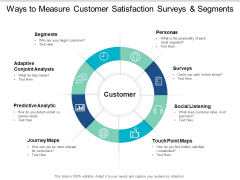 Ways To Measure Customer Satisfaction Surveys And Segments Ppt PowerPoint Presentation Layouts Infographic Template