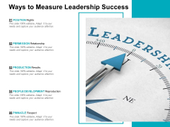 Ways To Measure Leadership Success Ppt PowerPoint Presentation Slides Portrait Ways To Measure Leadership Success Ppt PowerPoint Presentation Slides Portrait