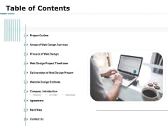 Web Engineering Table Of Contents Agreement Ppt Pictures Background Images PDF Web Engineering Table Of Contents Agreement Ppt Pictures Background Images PDF