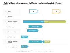 Website Ranking Improvement Half Yearly Roadmap With Activity Tracker Template