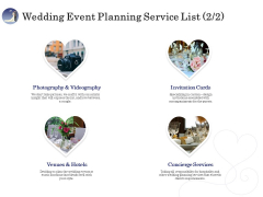 Wedding Affair Management Wedding Affair Management Event Planning Service List Elements PDF