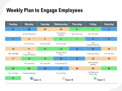 Weekly Plan To Engage Employees Ppt PowerPoint Presentation Infographic Template Vector Weekly Plan To Engage Employees Ppt PowerPoint Presentation Infographic Template Vector