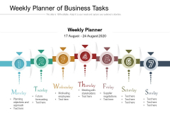 Weekly Planner Of Business Tasks Ppt PowerPoint Presentation Gallery Layouts PDF Weekly Planner Of Business Tasks Ppt PowerPoint Presentation Gallery Layouts PDF