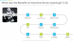 What Are The Benefits Of Machine Driven Learning Costs Ppt Slides Graphics PDF