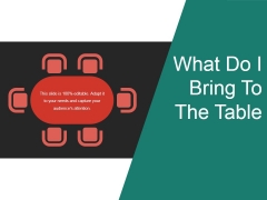 What Do I Bring To The Table Ppt PowerPoint Presentation Inspiration Icons What Do I Bring To The Table Ppt PowerPoint Presentation Inspiration Icons