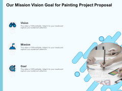 Whitewash Service Our Mission Vision Goal For Painting Project Proposal Ppt Background Image PDF