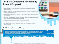 Whitewash Service Terms And Conditions For Painting Project Proposal Ppt Outline Structure PDF