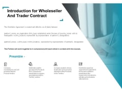 Wholeseller And Trader Contract Proposal Introduction For Wholeseller And Trader Contract Guidelines PDF Wholeseller And Trader Contract Proposal Introduction For Wholeseller And Trader Contract Guidelines PDF