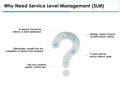 Why Need Service Level Management Slm Ppt PowerPoint Presentation File Outfit Why Need Service Level Management Slm Ppt PowerPoint Presentation File Outfit