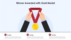 Winner Awarded With Gold Medal Ppt Slides Clipart Images PDF Winner Awarded With Gold Medal Ppt Slides Clipart Images PDF