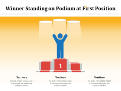 Winner Standing On Podium At First Position Ppt PowerPoint Presentation Slides Portfolio PDF Winner Standing On Podium At First Position Ppt PowerPoint Presentation Slides Portfolio PDF