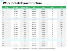 Work Breakdown Structure Ppt PowerPoint Presentation Styles Elements
