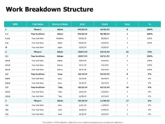 Work Breakdown Structure Ppt PowerPoint Presentation Summary Vector