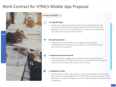 Work Contract For HTML5 Mobile App Proposal Ppt PowerPoint Presentation Pictures Layouts PDF Work Contract For HTML5 Mobile App Proposal Ppt PowerPoint Presentation Pictures Layouts PDF