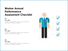 Worker Annual Performance Assessment Checklist Ppt PowerPoint Presentation Infographics Maker PDF