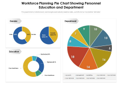 Workforce Planning Pie Chart Showing Personnel Education And Department Ppt PowerPoint Presentation Icon Gallery PDF