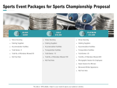 Worldwide Tournament Sports Event Packages For Sports Championship Proposal Ppt Professional Outline PDF