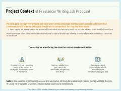 Writing A Bid Project Context Of Freelancer Writing Job Proposal Ppt PowerPoint Presentation Influencers PDF Writing A Bid Project Context Of Freelancer Writing Job Proposal Ppt PowerPoint Presentation Influencers PDF
