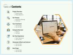 Writing A Bid Table Of Contents Ppt PowerPoint Presentation Gallery Portfolio PDF Writing A Bid Table Of Contents Ppt PowerPoint Presentation Gallery Portfolio PDF
