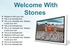 Welcome With Stones Beach PowerPoint Presentation Slides F Welcome With Stones Beach PowerPoint Presentation Slides F