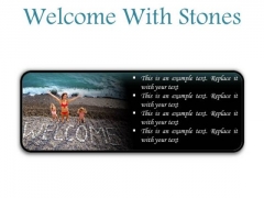 Welcome With Stones Beach PowerPoint Presentation Slides R Welcome With Stones Beach PowerPoint Presentation Slides R