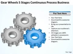 Wheels 5 Stages Continuous Process Business Ppt Plan PowerPoint Slides