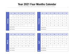 Year 2021 Four Months Calendar Ppt PowerPoint Presentation Show Example File PDF Year 2021 Four Months Calendar Ppt PowerPoint Presentation Show Example File PDF