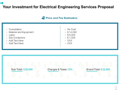 Your Investment For Electrical Engineering Services Proposal Ppt Professional Aids PDF Your Investment For Electrical Engineering Services Proposal Ppt Professional Aids PDF