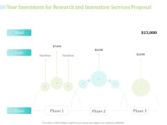 Your Investment For Research And Innovation Services Proposal Ppt PowerPoint Presentation Ideas Styles PDF Your Investment For Research And Innovation Services Proposal Ppt PowerPoint Presentation Ideas Styles PDF