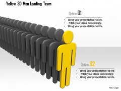 Yellow 3d Men Leading Team Yellow 3d Men Leading Team