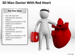 Young Business People 3d Man Doctor With Red Heart PowerPoint Templates Ppt Backgrounds For Slides Young Business People 3d Man Doctor With Red Heart PowerPoint Templates Ppt Backgrounds For Slides