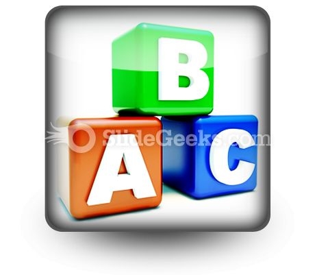 Abc Blocks Education PowerPoint Icon S Abc Blocks Education PowerPoint Icon S
