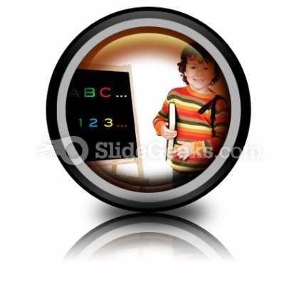 Adorable Child Studying PowerPoint Icon Cc Adorable Child Studying PowerPoint Icon Cc