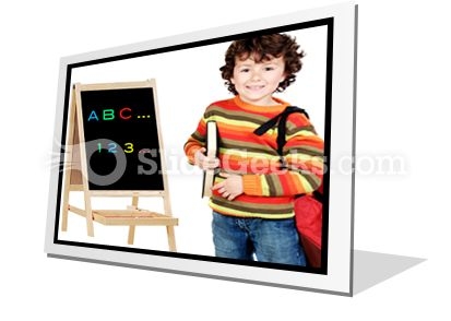 Adorable Child Studying PowerPoint Icon F Adorable Child Studying PowerPoint Icon F